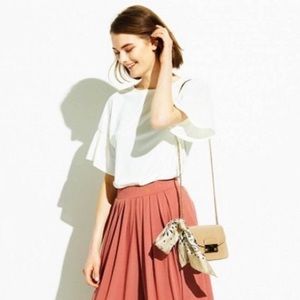 Uniqlo Frill Ruffle tee white